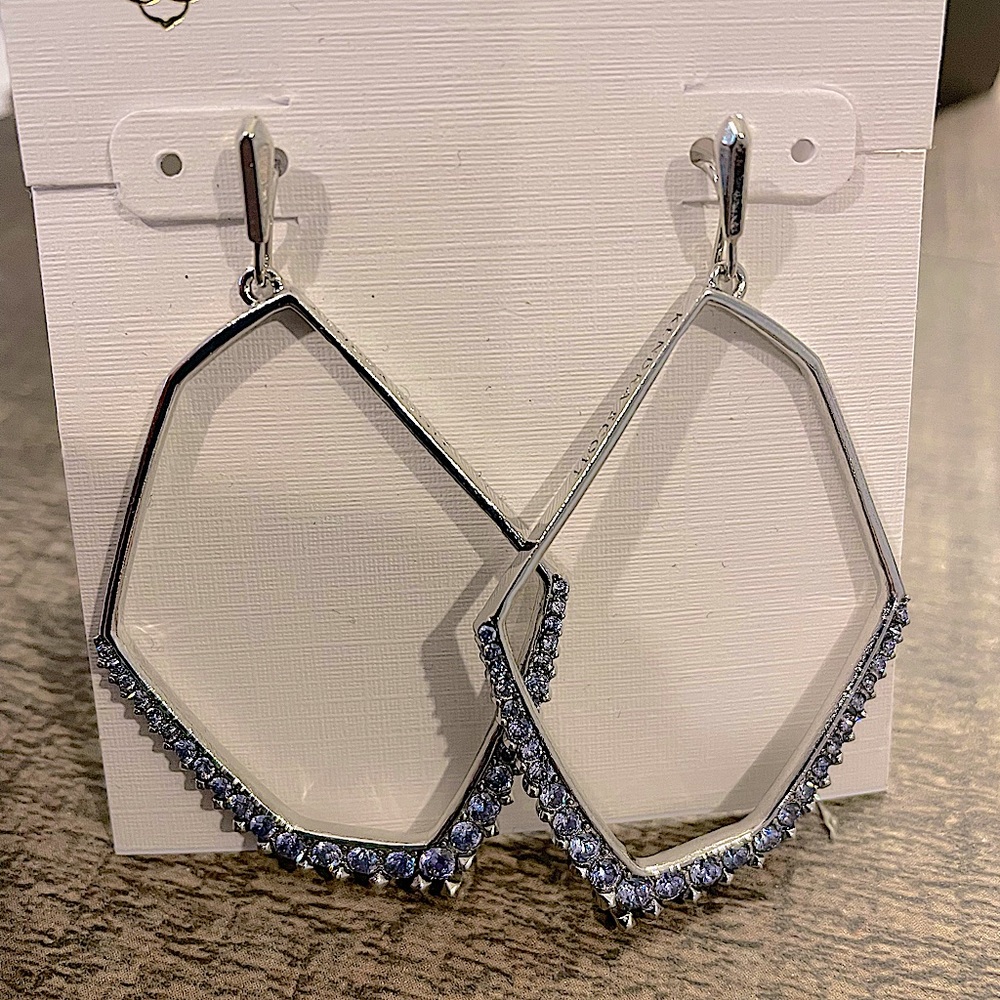 Kendra Scott Nell Lilac Crystal Earrings
